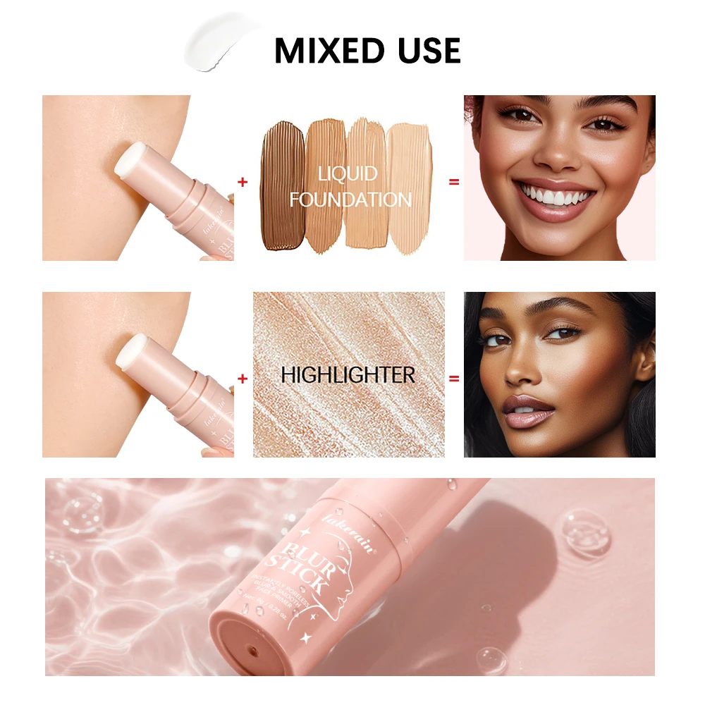 Blur Stick Invisible Pore Primer Waterproof Face Primer Makeup Base Oil-control Matte Smooth Fine Lines Isolation Barrier Primer - Image 2