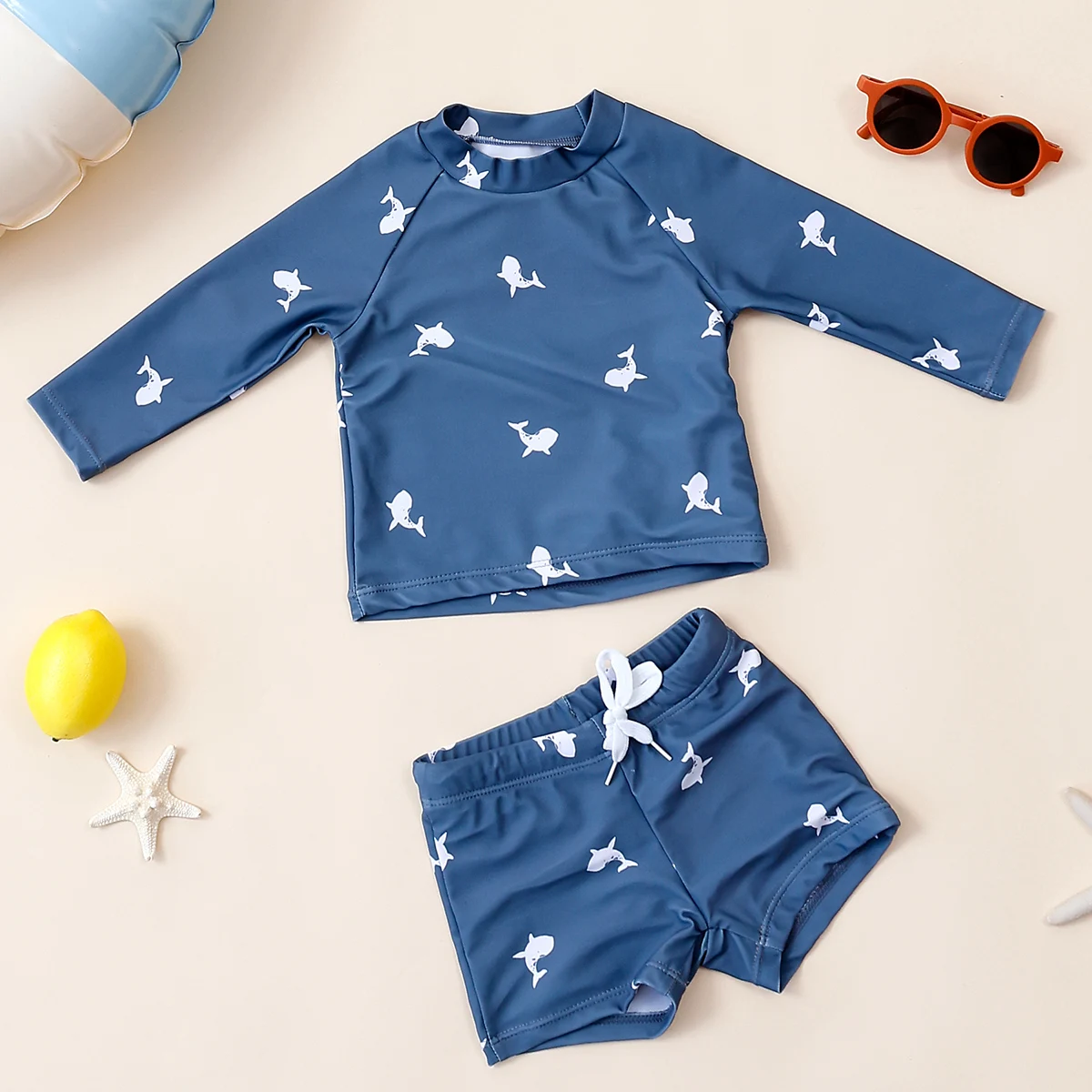 Boy Girl Swimsuits Kids Long Sleeve Swimwear Sets Children Bathing Suit Summer Toddler Learn Swimming Suits for 0-3Years Baby - Image 3