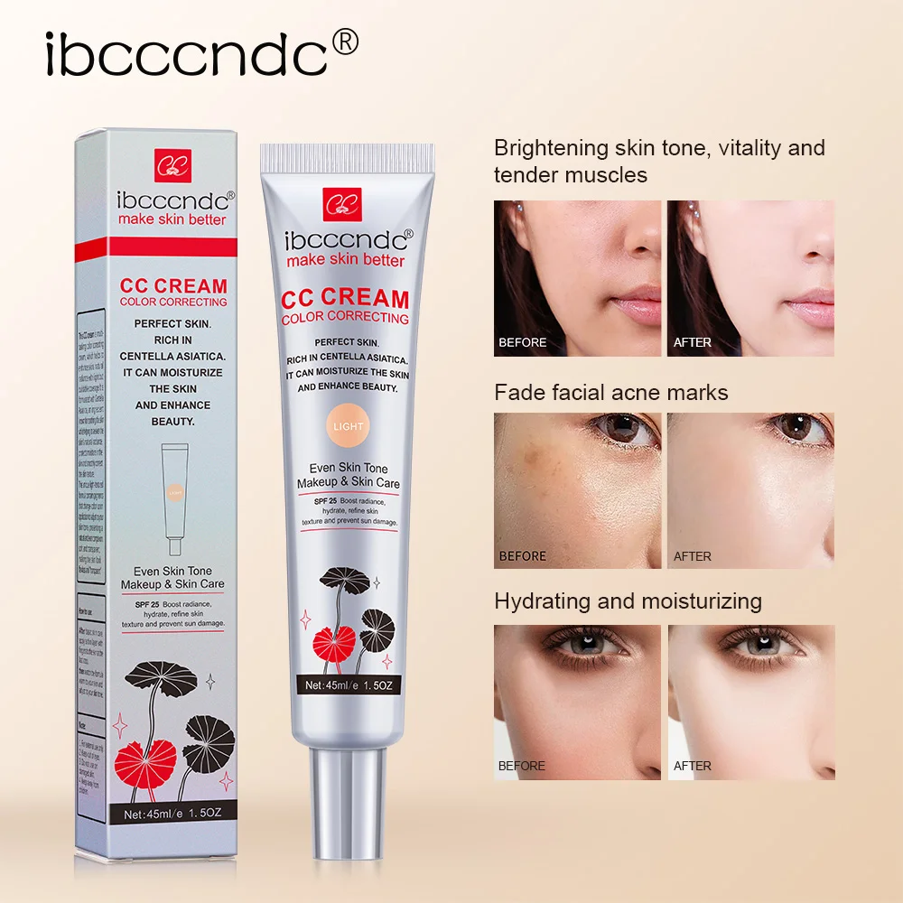 CC Cream Centella Correcting Makeup Before Moisturizing Waterproof Anti-sweat Concealer Lasting Women Makeup Foundation - Image 3