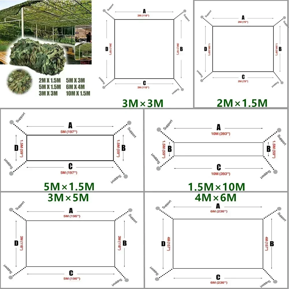 Camo Net Fence Panels Faux Privacy Fence Screen Camouflage Netting For Home Outdoor Garden Balcony Decor Sunshade Cover - Image 6