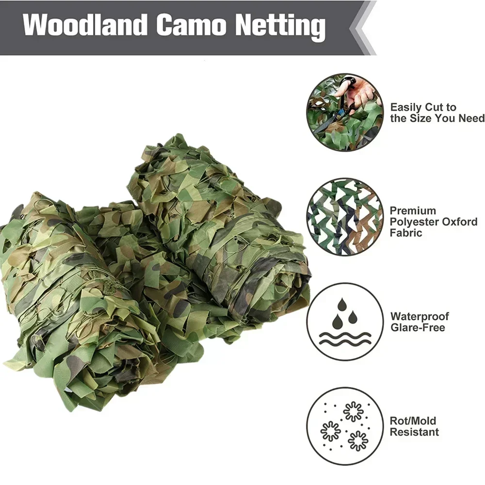 Camo Net Fence Panels Faux Privacy Fence Screen Camouflage Netting For Home Outdoor Garden Balcony Decor Sunshade Cover - Image 4