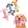 Cartoon Plush Pet Dog Toy Bite Resistant Decompression Duck Piglet Elephant Shapes Interactive Cute Sounds for Cats And Dogs