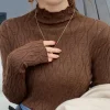 Cashmere Turtleneck Women Sweaters 2026 Autumn Winter Warm Pullover Slim Tops Knitted Sweater Jumper Soft Pull Female