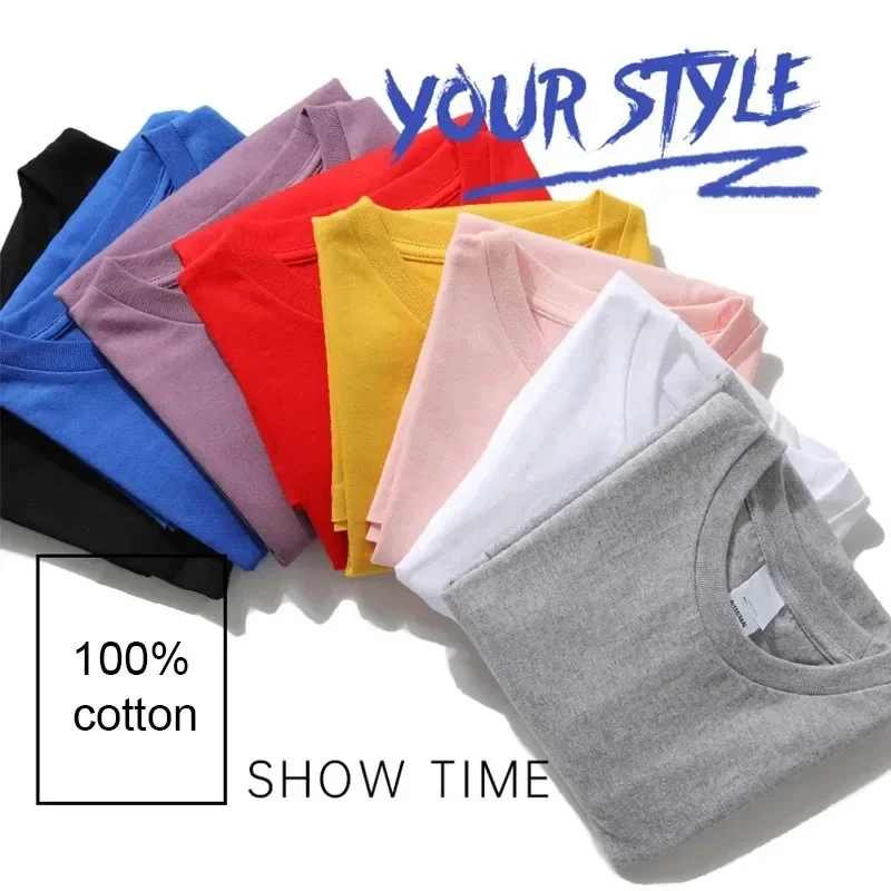 Casual Loose T-shirt with Classic Print Fashionable Summe Cotton Women's Harajuku Short Sleeve Round Neck T-shirt Tops - Image 5