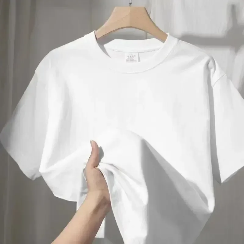 Casual Loose T-shirt with Classic Print Fashionable Summe Cotton Women's Harajuku Short Sleeve Round Neck T-shirt Tops - Image 3