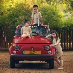 Children summer vibes girls dress boys shirt baby romper woven fabric family sibling clothes pocket buckle printed letters tape