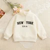 Children's Apparel Spring/Fall Seasonal Letter Print Cotton Kids' Top Jacket Casual Long-Sleeve Baby Top Sweatshirt Baby Girl Cl
