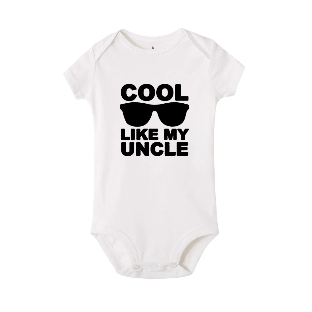 Cool Like My Uncle Newborn Baby Short Sleeve Romper Toddler Girl Boy Summer Clothes Ropa Outfit Infant Girl Clothes Best Present - Image 2
