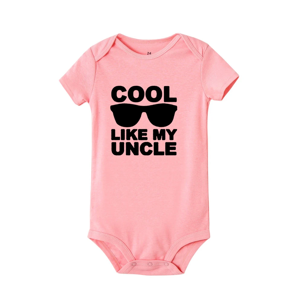 Cool Like My Uncle Newborn Baby Short Sleeve Romper Toddler Girl Boy Summer Clothes Ropa Outfit Infant Girl Clothes Best Present - Image 4