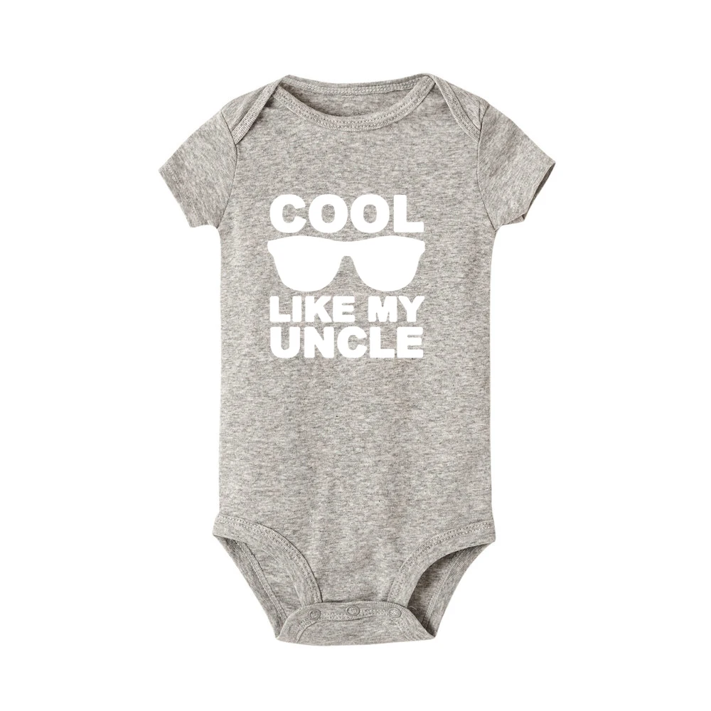 Cool Like My Uncle Newborn Baby Short Sleeve Romper Toddler Girl Boy Summer Clothes Ropa Outfit Infant Girl Clothes Best Present - Image 3