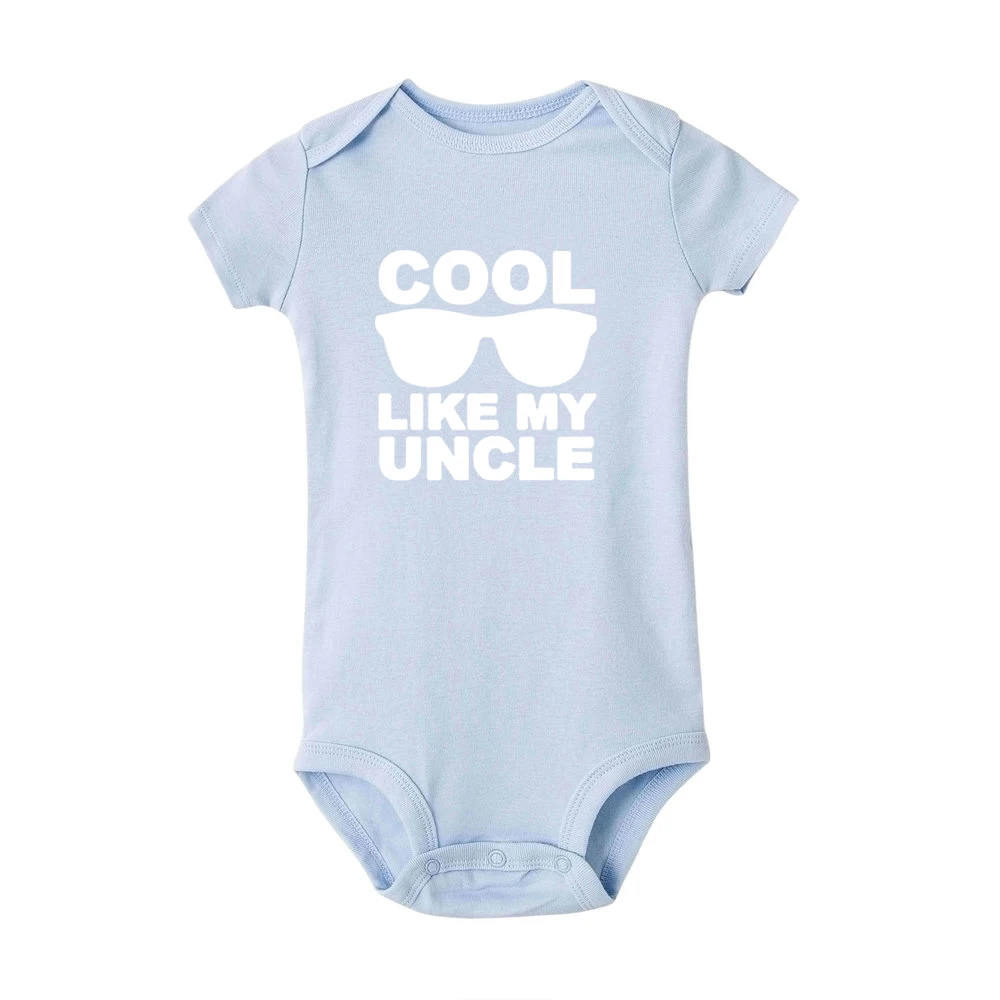 Cool Like My Uncle Newborn Baby Short Sleeve Romper Toddler Girl Boy Summer Clothes Ropa Outfit Infant Girl Clothes Best Present - Image 5