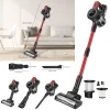 Cordless Vacuum Cleaner 6 IN 1 Deep Cleaning,Rechargeable Battery,Lightweight Stick Hoover for Hardwood Floors Tiles Pet Hair
