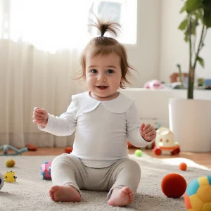 Cotton Long Sleeve Baby Girl T-Shirt White Color Infant Tops Autumn Clothing