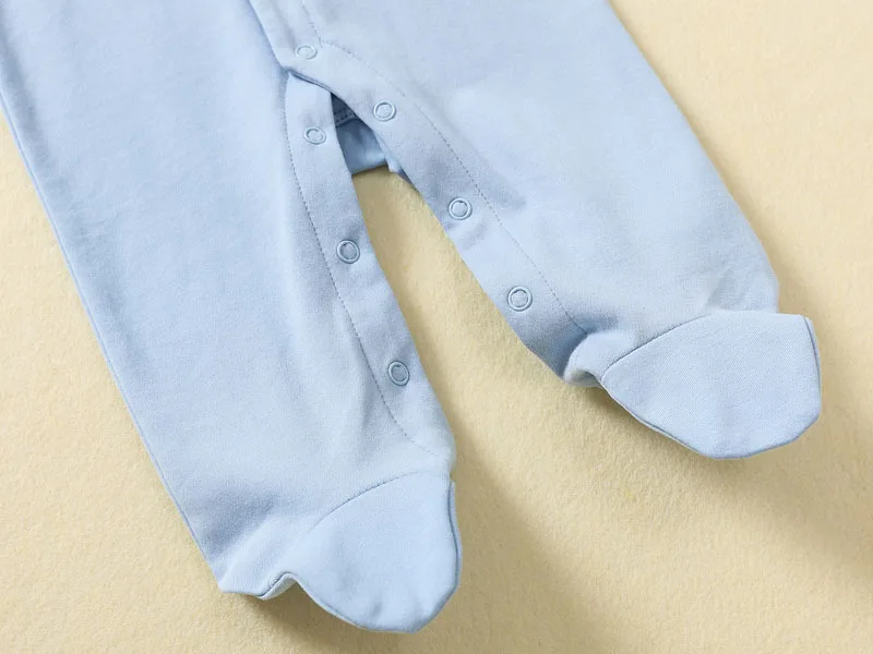 Cotton Newborn Baby Jumpers Rompers Boy Sleepsuit Girl Jumpsuits Sleepwear One-pieces Grow Growings Footies White Blue Pink - Image 5
