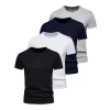 Cotton T Shirts men Five Half Sleeve Women Summer T-shirt Loose Short-sleeved Casual Basic Shirt O Neck Solid Color Oversize