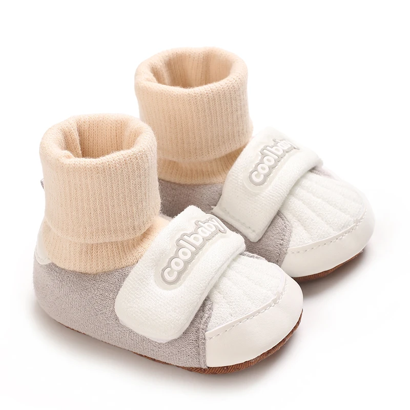 Cute Cartoon Baby Bear Shoes for Boys and Girls Soft Cotton Anti Slip Monochromatic Newborn Walking New Winter - Image 2