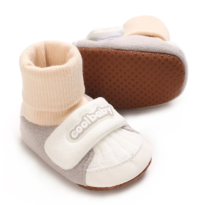 Cute Cartoon Baby Bear Shoes for Boys and Girls Soft Cotton Anti Slip Monochromatic Newborn Walking New Winter - Image 3