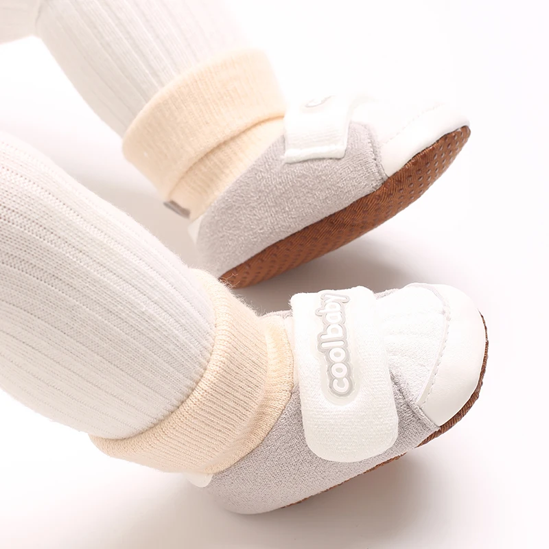 Cute Cartoon Baby Bear Shoes for Boys and Girls Soft Cotton Anti Slip Monochromatic Newborn Walking New Winter - Image 4