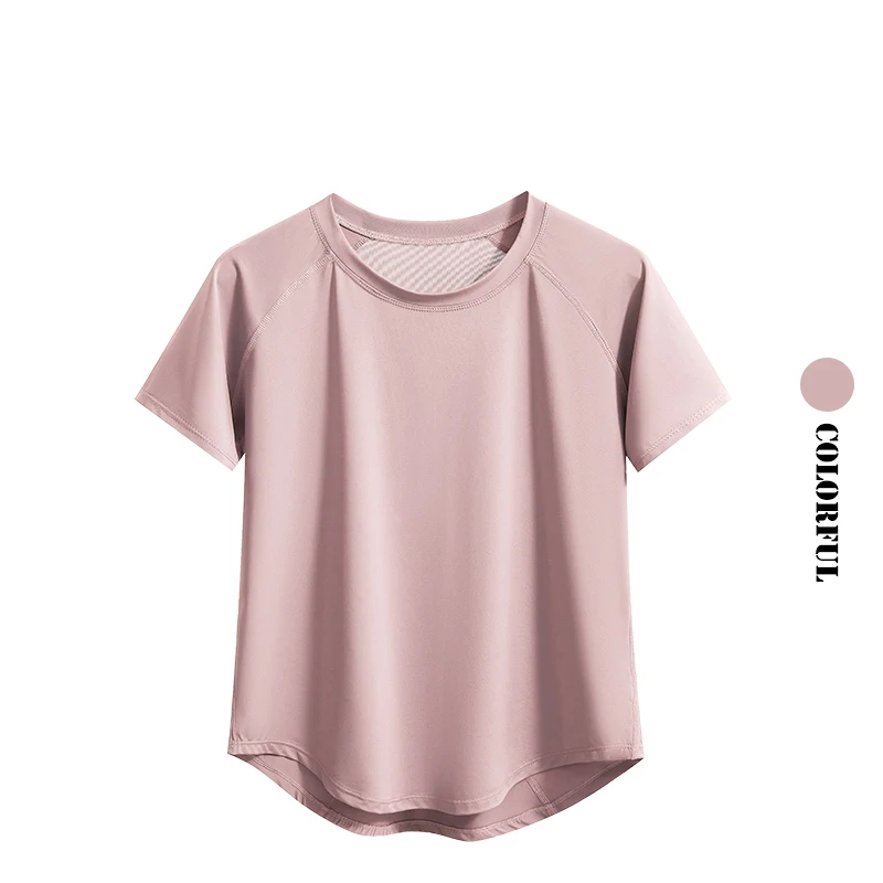 DRUR Yoga Tops Sportswear Woman Gym Shirts Breathable Quick Dry Short Sleeve Workout T Shirt Jogger Running T Shirt Yogawear New - Image 2
