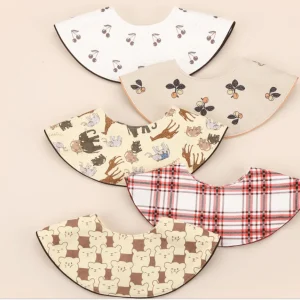 Disposable Bib with 360-Degree Rotatable Feature Wrap-Around Edge Double-Sided for Children's Aprons And Baby Bibs