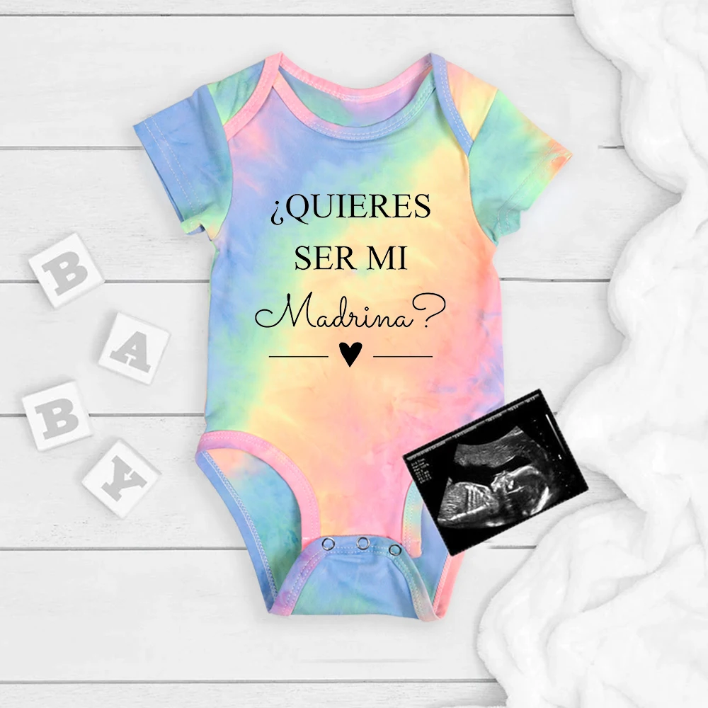 Do You Want To Be My Godmother / Godfather Newborn Baby Bodysuits Baby Announcement Gift Jumpsuit Cute Toddler Clothes - Image 3