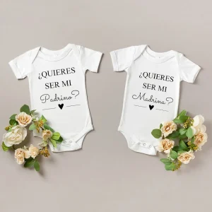 Do You Want To Be My Godmother / Godfather Newborn Baby Bodysuits Baby Announcement Gift Jumpsuit Cute Toddler Clothes