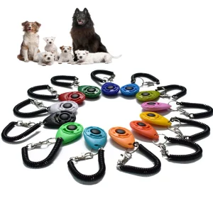 Dog Training Clicker Pet Plastic New Dogs Click Trainer Aid Tools Adjustable Wrist Strap Sound Key Chain Dog Supplies