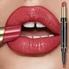 Double Ended Lip Liner and Lipstick 2 in 1, Waterproof Matte Long Lasting Smooth Lip Pen, Nude Lip Makeup for Women