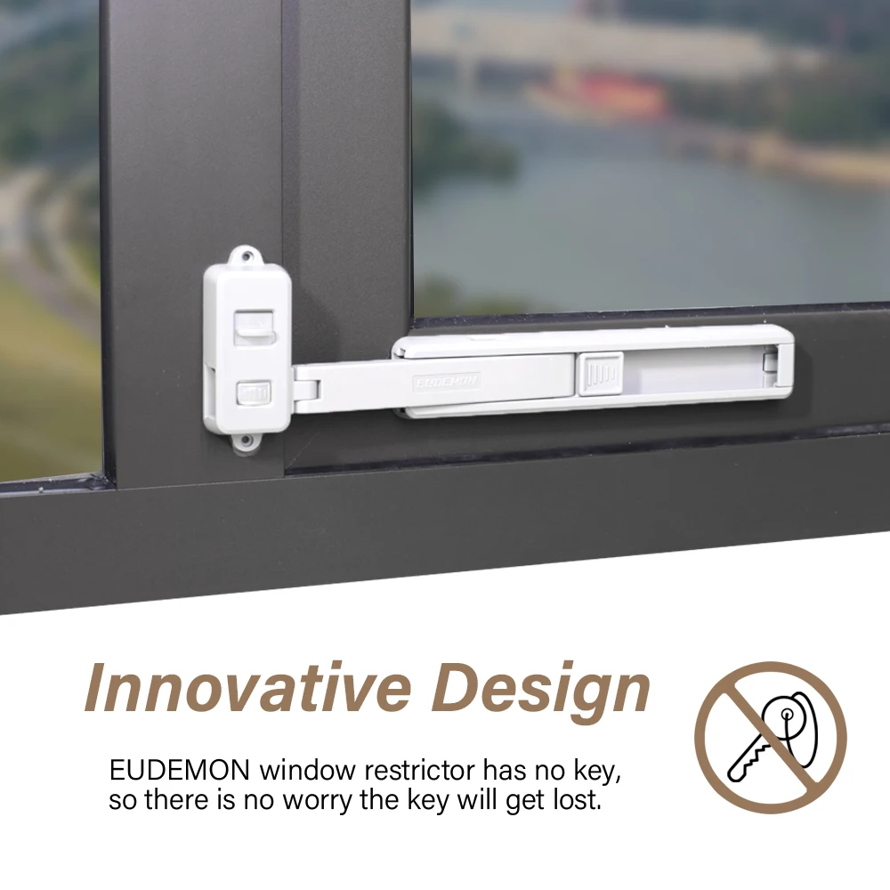 EUDEMON 1PC Window Lock Child Protection Window Restrictor Baby Safety Stopper Falling Prevention Locks Limiter - Image 5