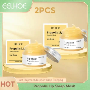 Eelhoe Propolis Lip Sleep Mask Lasting Nourishing Keep Plumping Non Stick Improving Dry Dullness Night Lips Moisturizing Creams