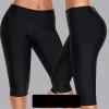 Elastic High Waist Sports Leggings Women Quick Dry 3/4 Running Trouser Female Crop Gym Fitness Tights
