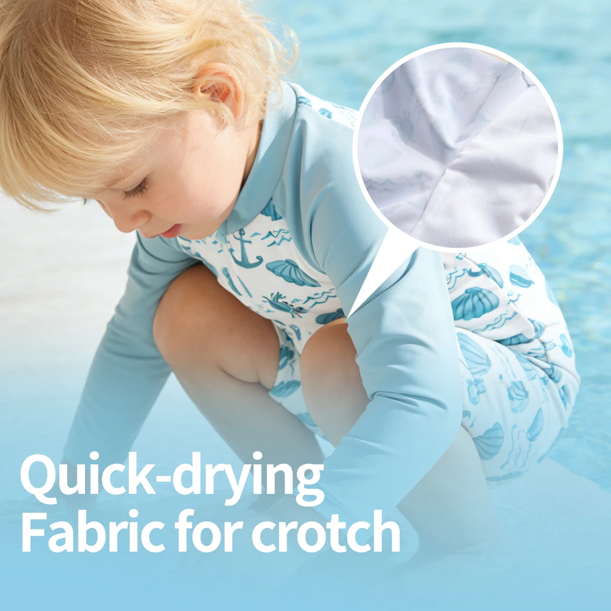 Elinfant Baby One Piece Swimsuit Infant Toddler Boy Girl Swimwear Fashion Prints Zip Front Washable Reusable Baby Clothes - Image 6