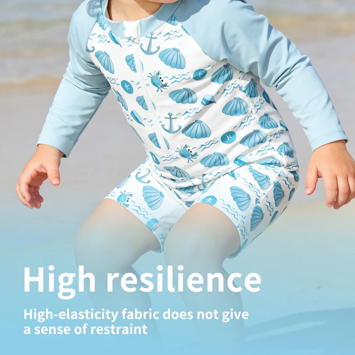 Elinfant Baby One Piece Swimsuit Infant Toddler Boy Girl Swimwear Fashion Prints Zip Front Washable Reusable Baby Clothes - Image 5