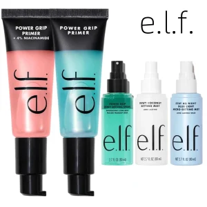 Eyes Lips Face Blue&Pink Power Grip Primer - 4% Niacinamide Brighten Skin Tone Primer - Power Grip Dewy Setting Spray Skin Care