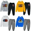 FNAF Five Nights At Freddys Sweatshirt Set Fleece Kids Sweatpants Boys Jacket Girls Clothes Spring Autumn Hoodie Birthday Gift