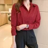 Fashion ladies shirts New elegant Women Blouses Long Sleeve Button-Down Tops blusa mujer