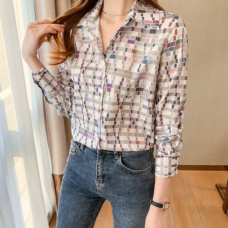 Fashion ladies shirts New elegant Women Blouses Long Sleeve Button-Down Tops blusa mujer - Image 3