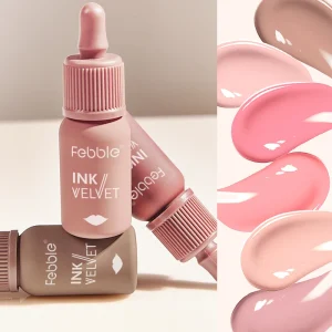 Febble 6 Color Matte Lip Gloss Nude Velvet Liquid Lipstick Multifunctional Long-lasting Lip Cosmetics Suitable for Autumn Winter