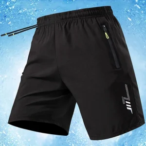 Fitness Workout Man Short Pants Summer Casual Elastic Waist Shorts Thin Cool Sportswear Breathable Quick-dry Drawstring Shorts