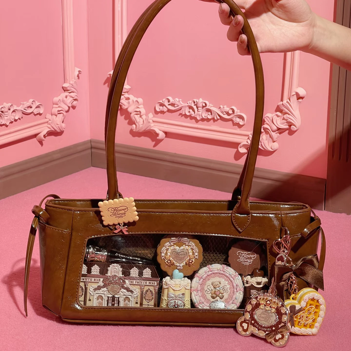 FlowersKnow Cupid Sweetie Bear Face Powder with Blush Highlighter Pendant Long Lasting Portable Makeup Decoration - Image 5