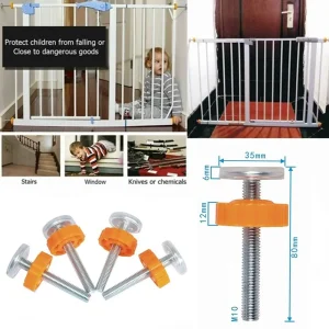 Gate Doorways Guardrail Pet Safety With Locking Gate Bolts Baby Safe Bolts Accessories Screws/Bolts