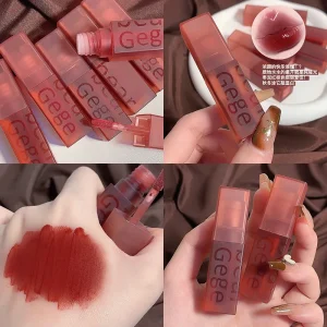 Gege Bear Velvet Lip Glaze Soft Mist Matte Long-Lasting Non-Fading Lipstick for Autumn And Winter