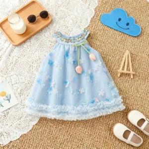 Girls' Dresses Summer Floral Lace Baby Girl Dress Adorable Wedding Flower Girl Outfit Baby Girl Clothes