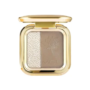 Highlight Contour Palette Shimmer Highlighter 3D Sculpting Compact with Mirror Long Lasting Radiance for Natural Finish