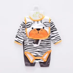 Hooyi Baby boy Clothes Suits newborn 4-pieces Set baby clothing girl Bodysuit pant t-shirt sock bib 5pcs sets bebes jumpsuits