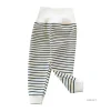 Infant Pants Thicken Keep Warm in Winter Newborn Baby Bebe Boy Girl Striped Leggings Kids Trousers