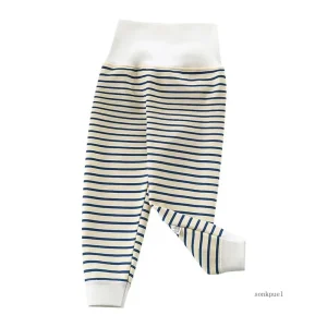 Infant Pants Thicken Keep Warm in Winter Newborn Baby Bebe Boy Girl Striped Leggings Kids Trousers
