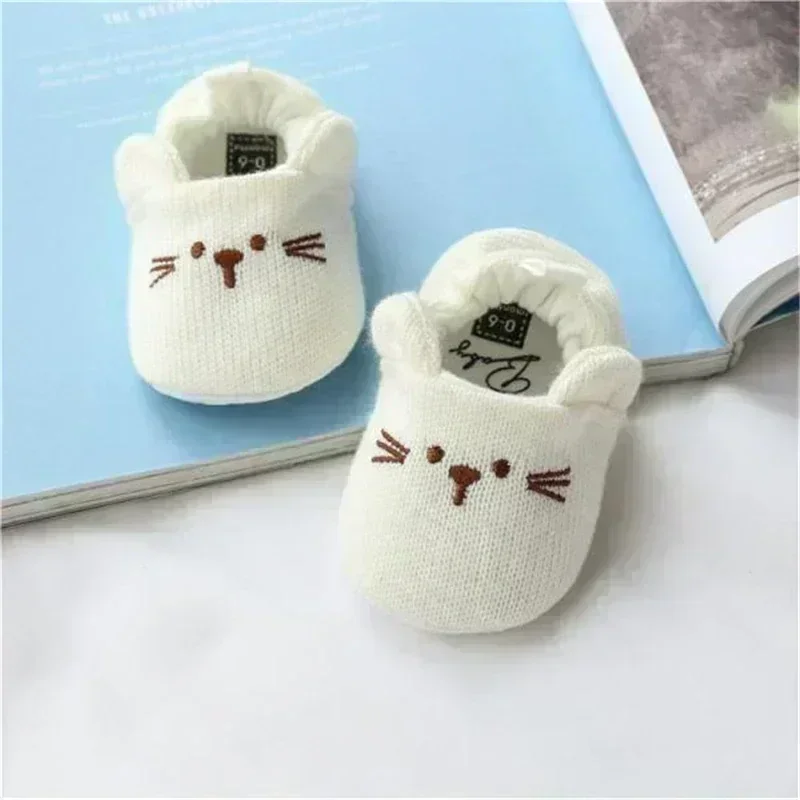 Infant Toddler Slippers Baby Boys Girls Knited Crib Shoes Cute Cartoon Mouse Panda Anti-slip Prewalker Baby Slippers - Image 6