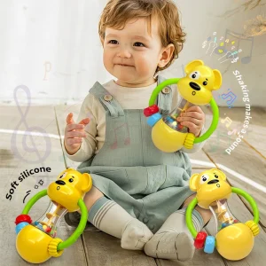 Infant and Toddler Toy Rattle Baby 0-1 Year Old Grasping Early Education Educational Toy Puppy Soft Gum Chewing Rattle Toy