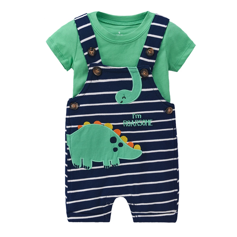 Ircomll 2pcs Newborn Casual Baby Boy Girl Clothing Suits Short-sleeve Tees+Overalls Clothes Sets Toddler Baby Outfit - Image 2